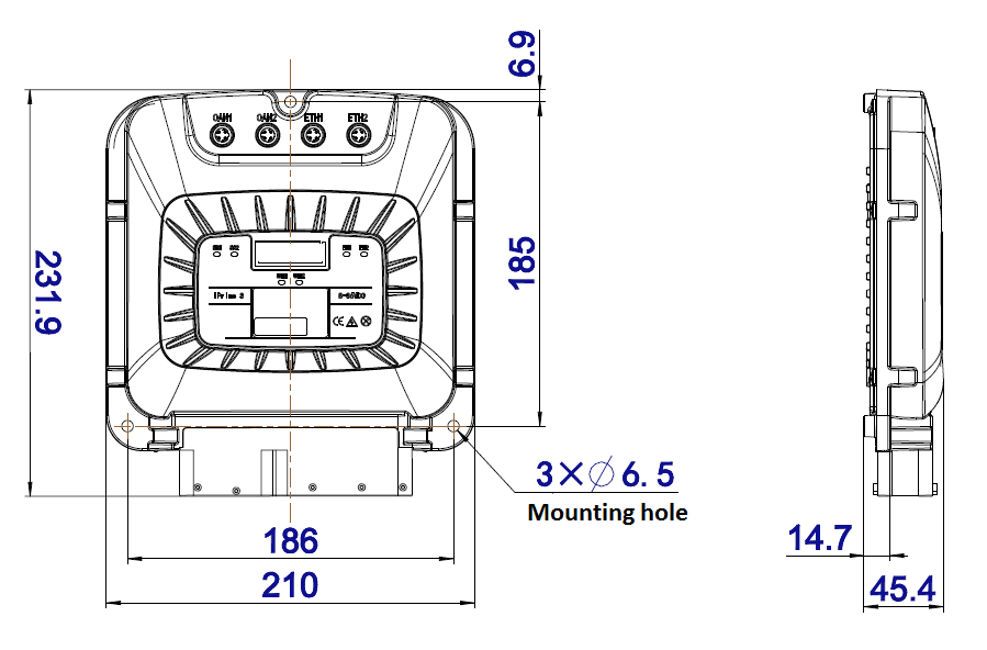 S102 控制器安装尺寸